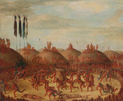 The Last Race, Mandan O-kee-pa Ceremony by George Catlin